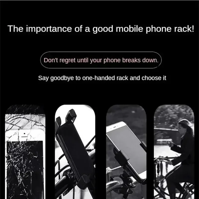 العالمي للدراجات النارية دراجة حامل هاتف جبل خلية المحمول سبائك الألومنيوم ركوب دعامة حامل الدراجة المقود المضادة للانزلاق كليب