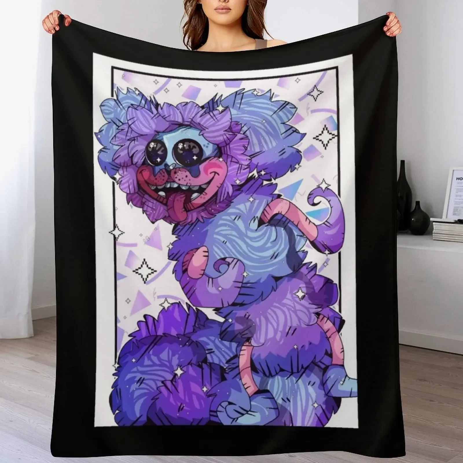 PJ Pug-a-Pillar Poster Throw Blanket Warm Accent Blanket for Living Room Decoration