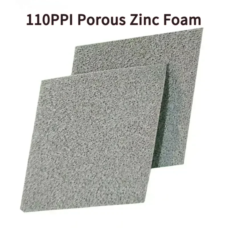 110PPI Porous Zinc Foam, 99.99% Pure 0.3-2mm Thick Zinc Ion Electrocatalyst Carrier For Battery Research