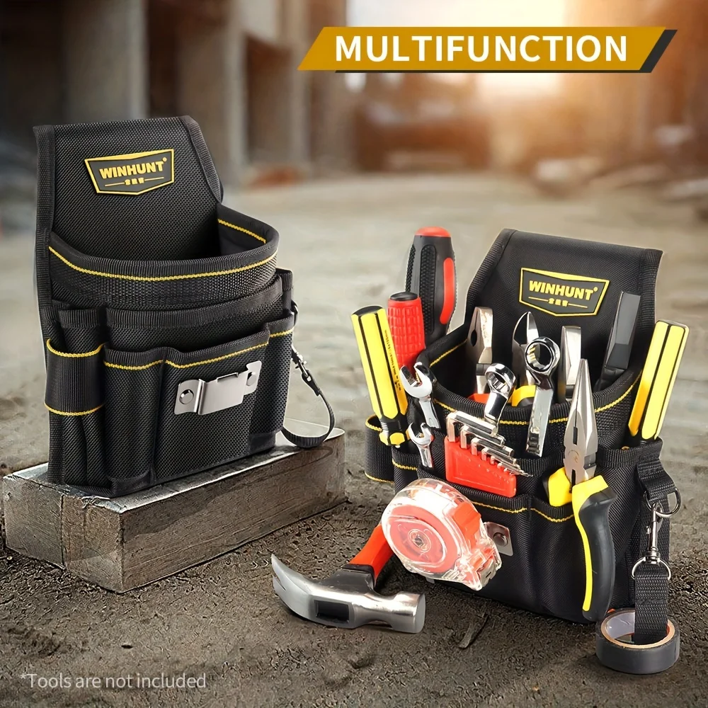 مجموعة حزام الأدوات، بما في ذلك حقيبة أدوات صغيرة، وحقيبة أدوات كهربائي ونجار مع مشبك حزام وحقيبة أدوات البستنة للرجال