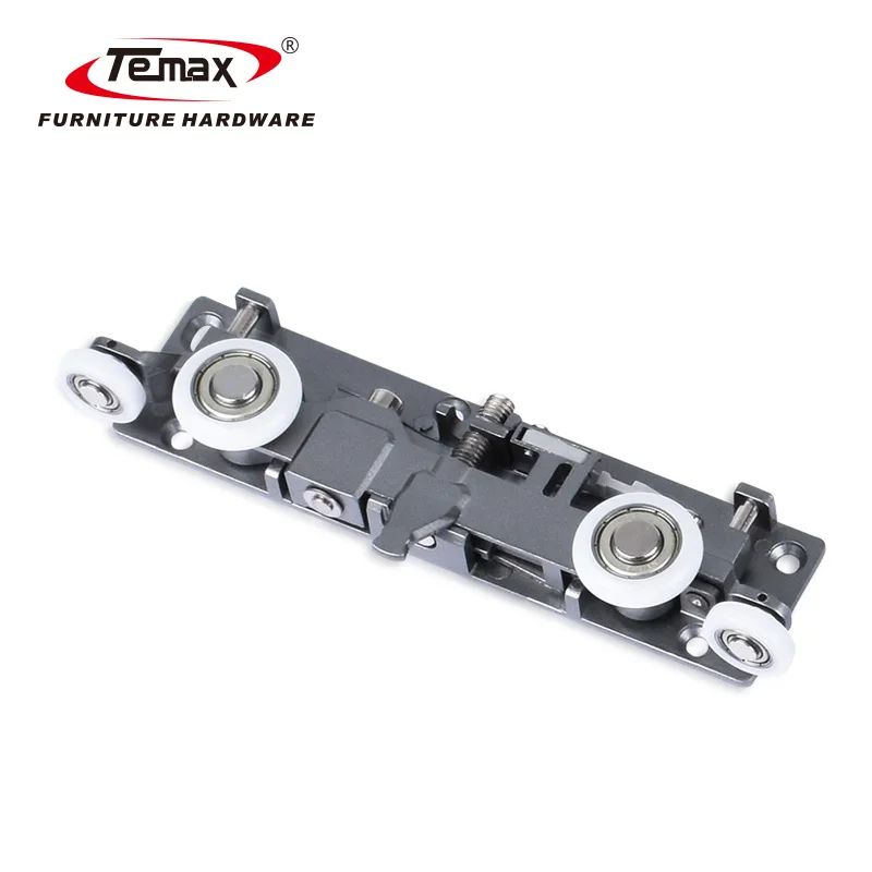 STLF  M973 Hidden Sliding Door Hardware Invisible Track Mechanism Soft Close Sliding Door Roller for Wooden Door