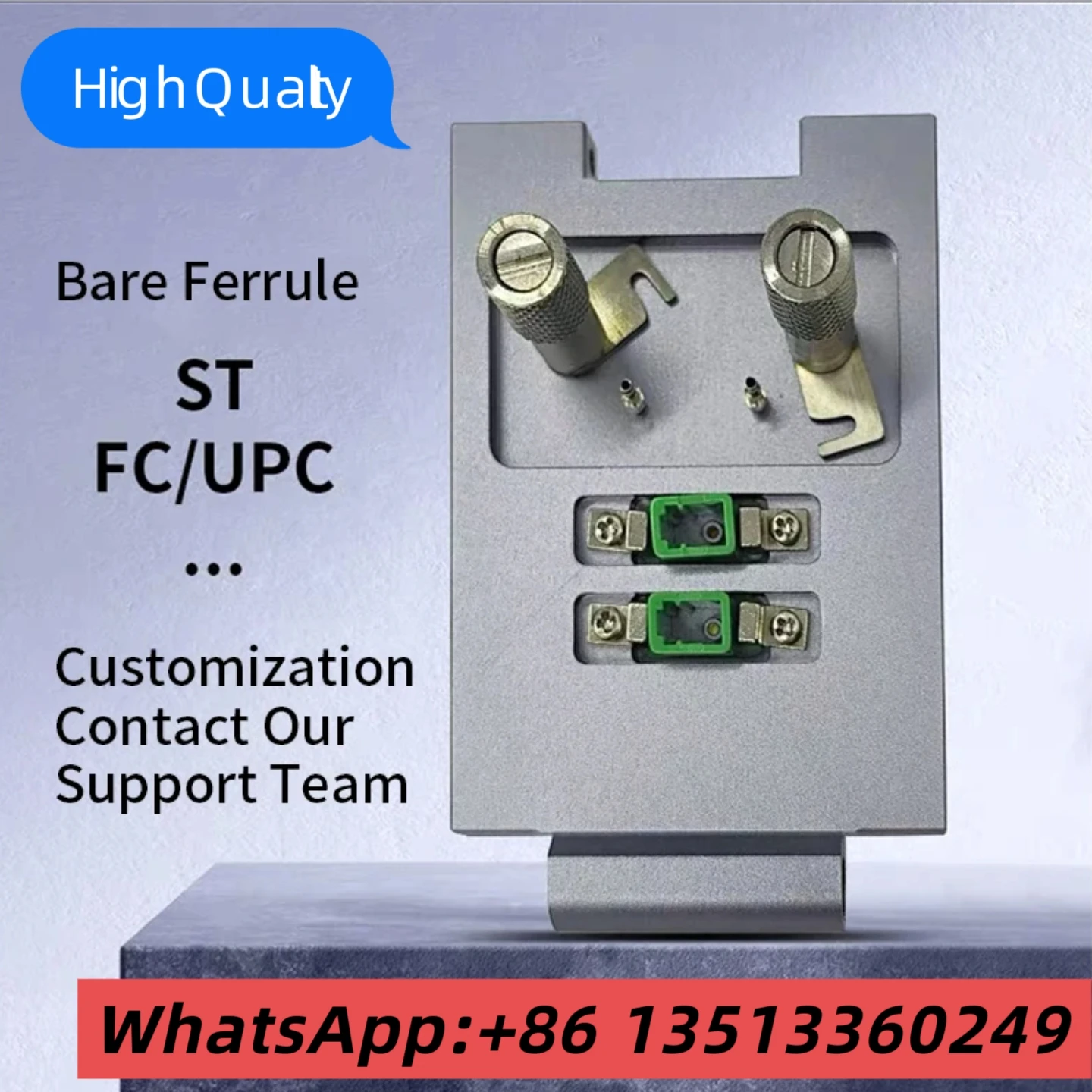 Easy-H Multi-Fiber Handheld Polisher kit with SMA905 customization for FTTx/5G networks SC FC LC APC UPC