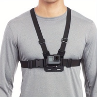 Suitable for Gopro Hero 11 10 9 8 7 6 5 4, DJI, Insta360 Black Accessories Adjustable Chest Strap Chest Strap Waist Belt