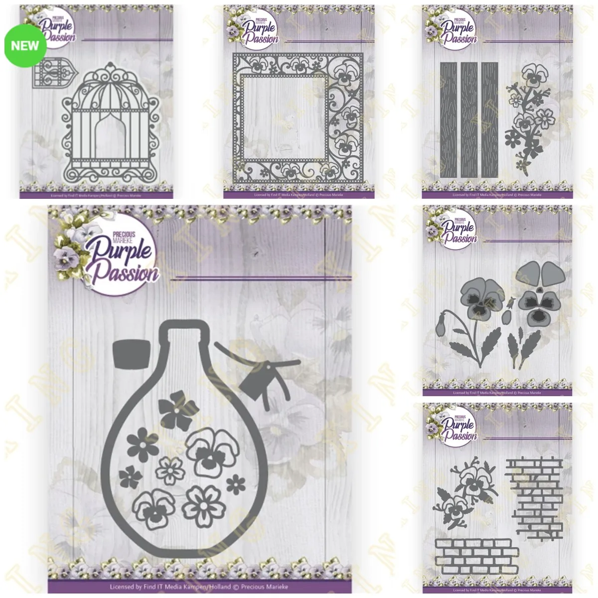 Metal Craft Cutting Dies Diy Scrapbook Paper Diary Decoration Card Handmade Embossing Birdcage Wall with Pansies New Product Hot