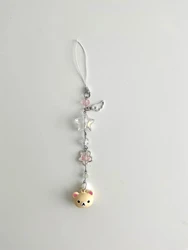 phone charm rilakkuma keychain shoujo accessory beads coquette flower cute gift Y2K pretty simple korilakkuma