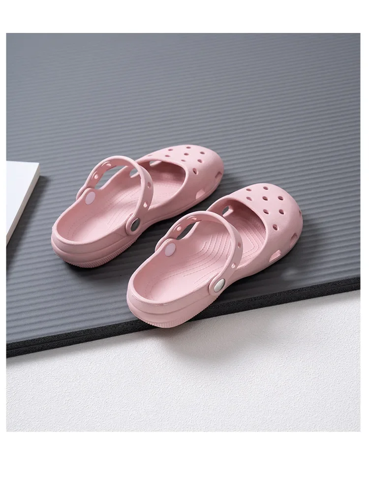 Niedliche Damen-Clogs mit Leopardenmuster, süße Outdoor-Schuhe, Sommer-Neuheit, EVA-Outdoor-Strand-Pantoffeln, wasserdicht und rutschfest. – Detail 11