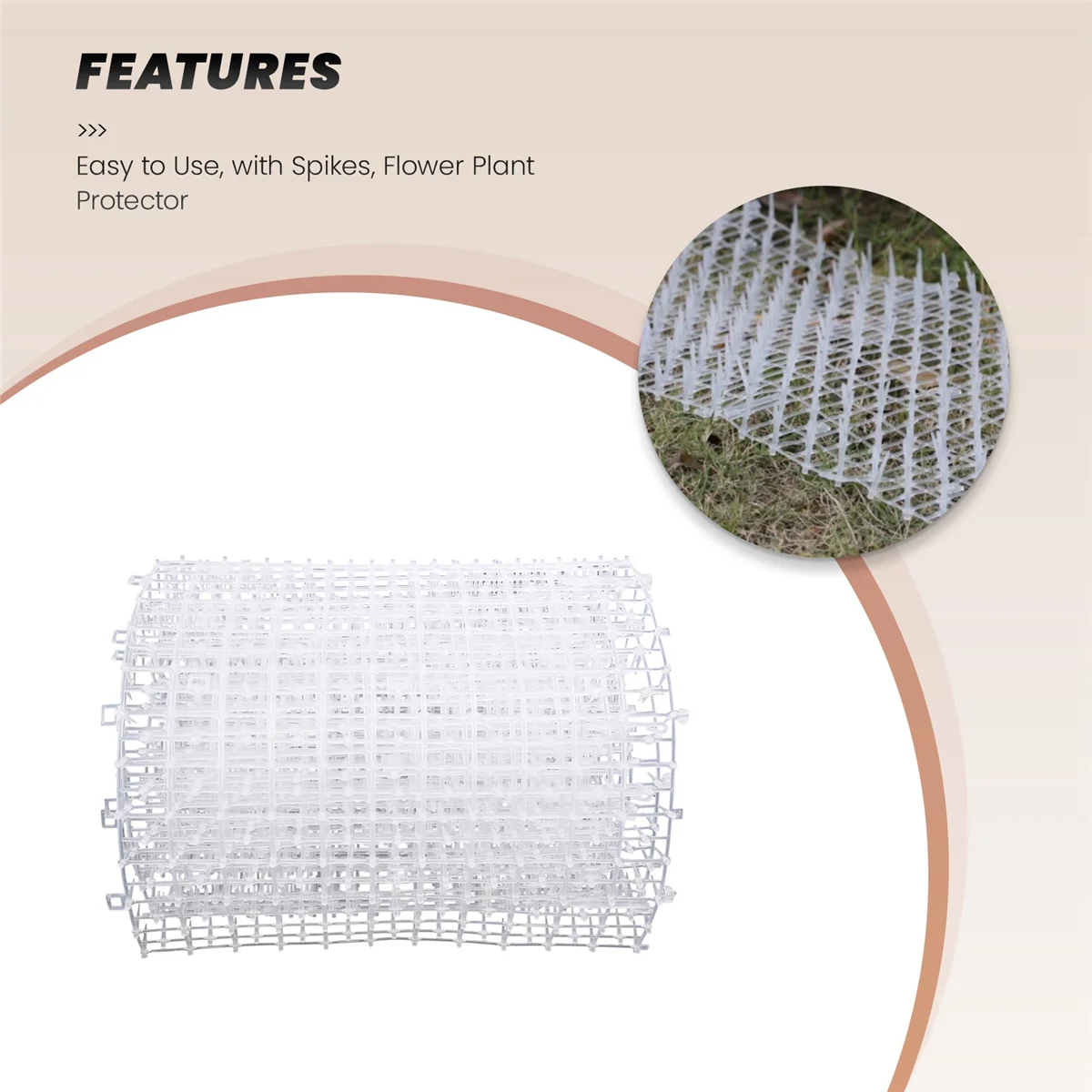 ครัวเรือนสวนแมว Prickle Strip Anti Cat Dog Repellent ยับยั้ง SPIKE MAT สวนดอกไม้พืช Protector