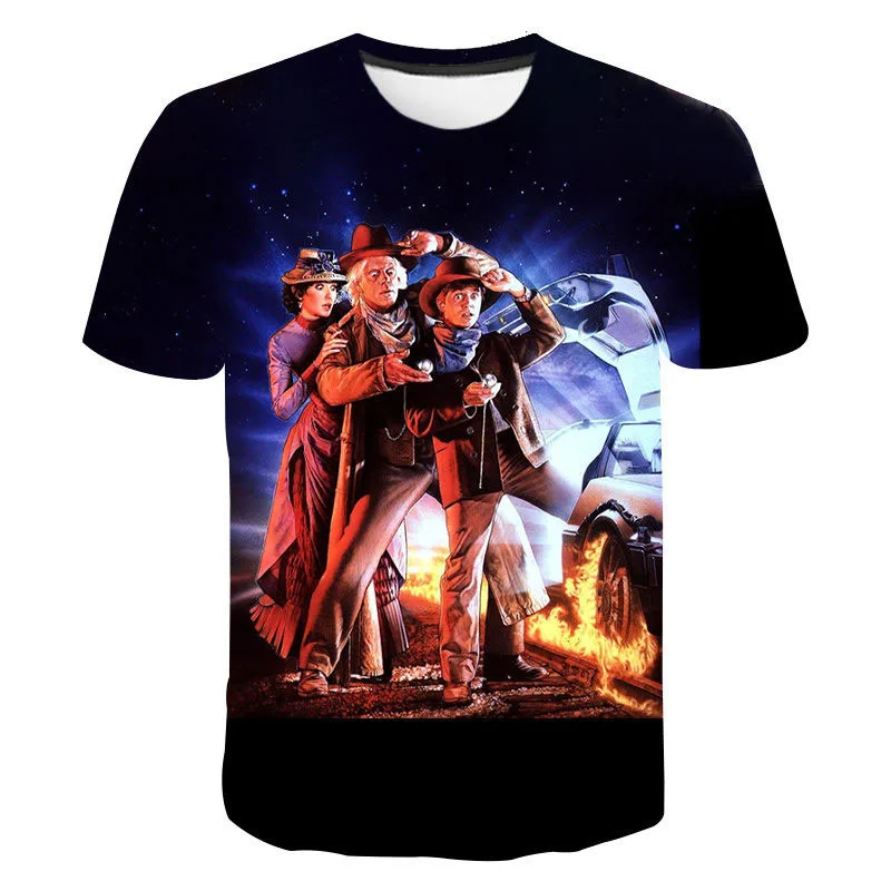 Back To The Future 3D Print T-Shirt Men Women Fashion Streetwear Oversized Short Sleeve T Shirt Harajuku Male Tees Tops Clothing - view 3