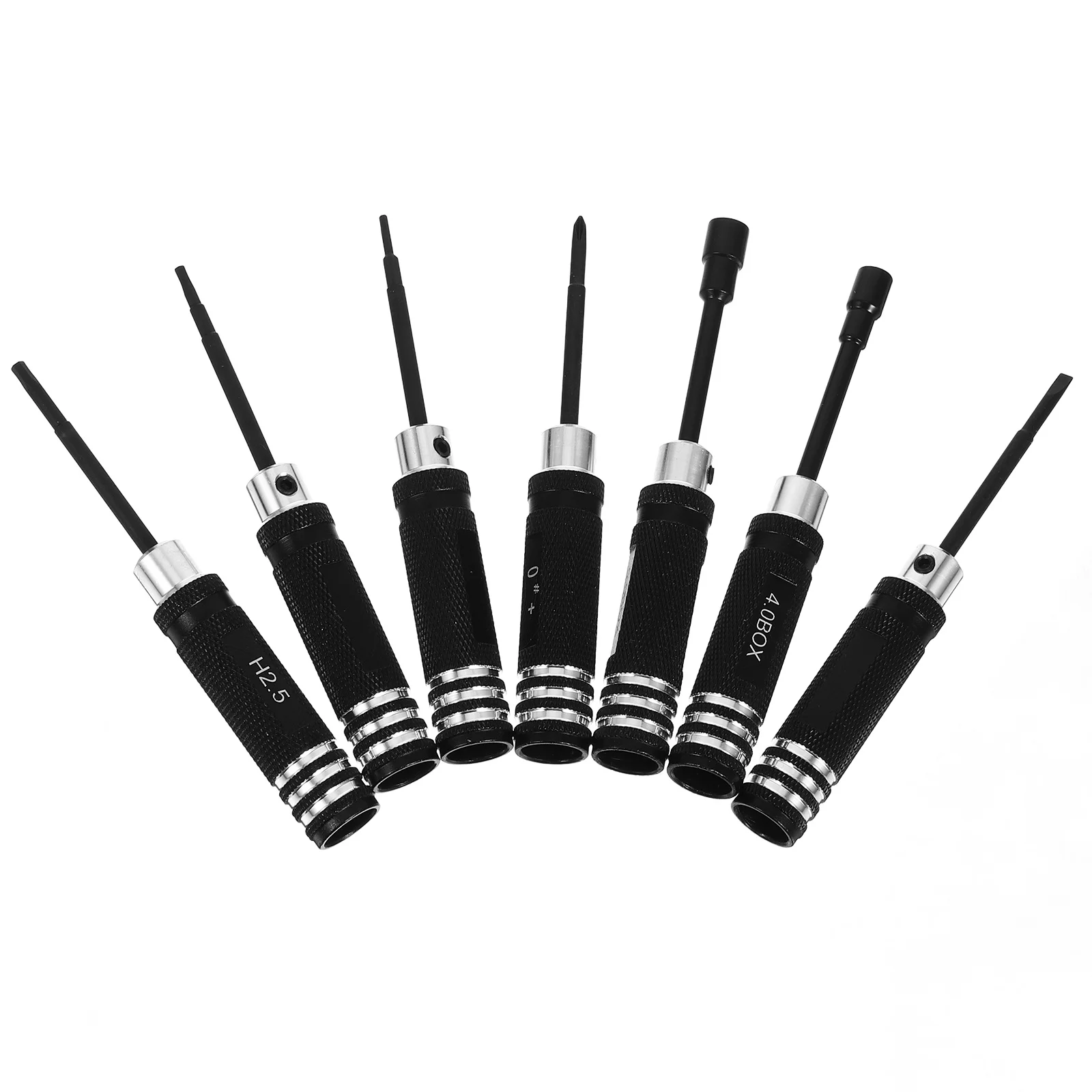 

7-in-1 Rc Helicopter Plane Car Screwdriver Tool Set 105x138mm Durable Steel Aluminum Alloy Handle Easy to Use Repair