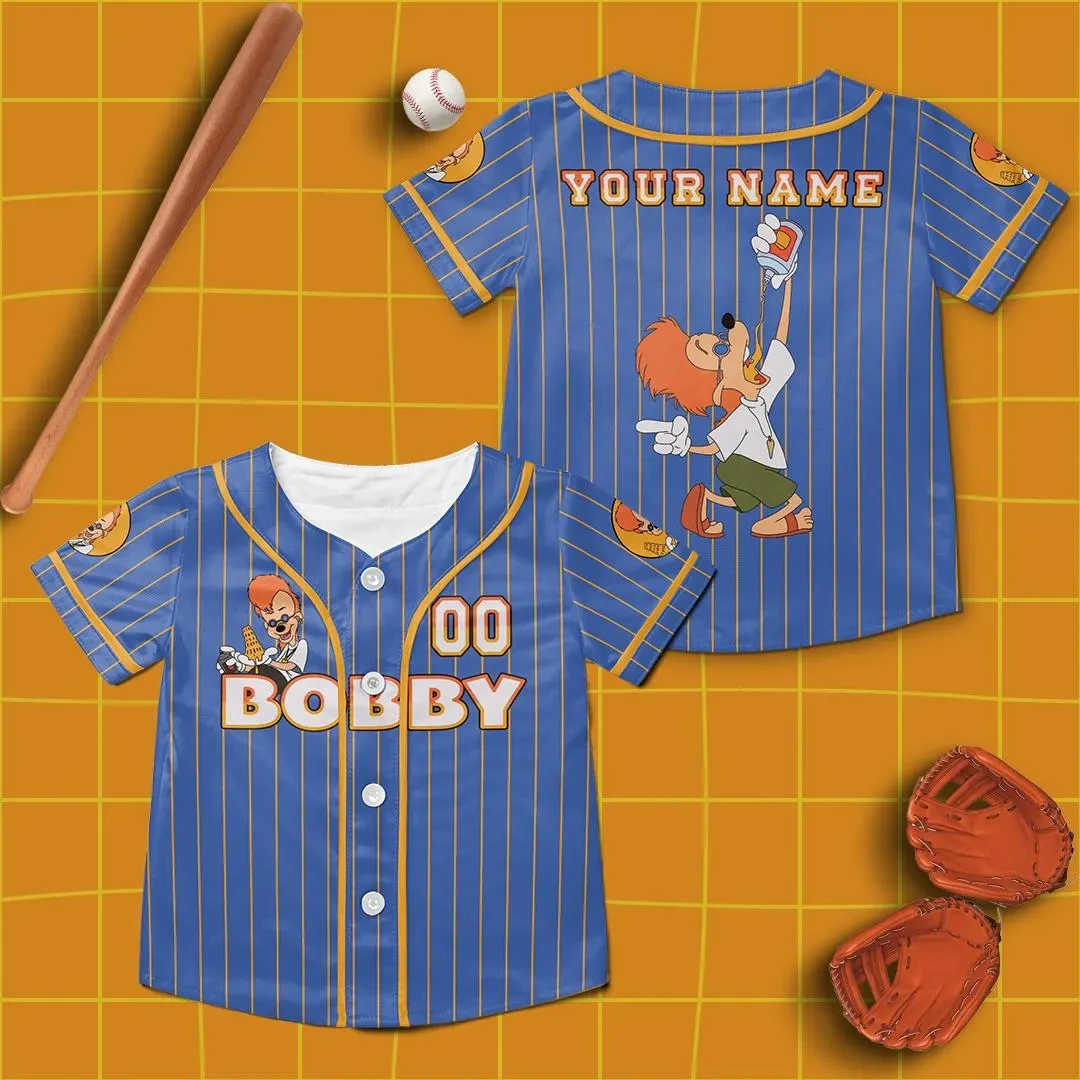 مخصص جوفي فيلم البيسبول جيرسي ماكس جوفي روكسان باورلاين اصطف جوفي وماكس جيرسي ديزني الكبار الاطفال عادية جيرسي