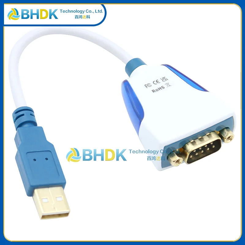 For US232R‑10‑BULK USB To RS232 Serial Converter Cable FT232R Chip 10CM DB9 Male With TX RX LED Indicator Debug Wire
