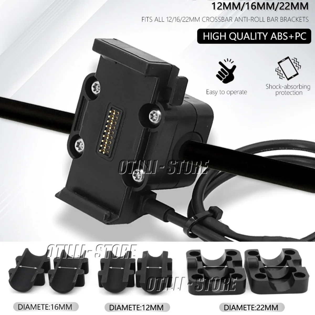 

12/16/22mm Suitable For R1250GS R1150GS F750GS F850GS R1200GS Universal Wireless Charging Phone Holder GPS Navigation Bracket