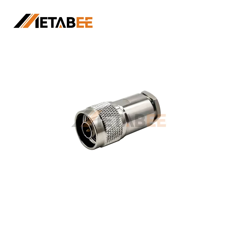 N Male Straight Clamp Connector 50Ohm  Coaxial Adapter Plugs Brass Gold-Plated Inteace Termination for RG213 Cable