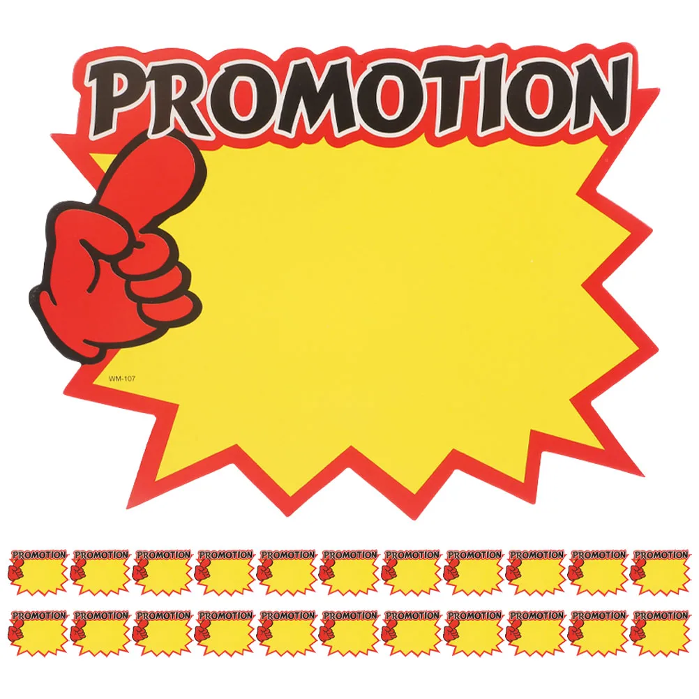 

200pcs Price Tags Small Sale Signs White Card Labels Retail Store Supermarket 230g Blank Signs Yellow Color Easy Apply