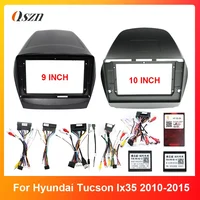 Fascia de coche de 9/10,1 ""para HYUNDAI TUCSON IX35 2010-2015 Panel de Radio DVD Kit de tablero de Panel de DVD adaptador de instalación marco de consola embellecedor de bisel