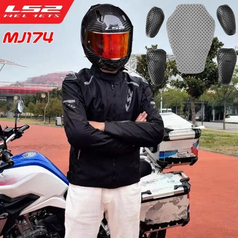 LS2 Unisex Winter Thermal Waterproof Motorcycle Jacket Breathable Design with Detachable CE Armor Pads and Removable Inner Liner