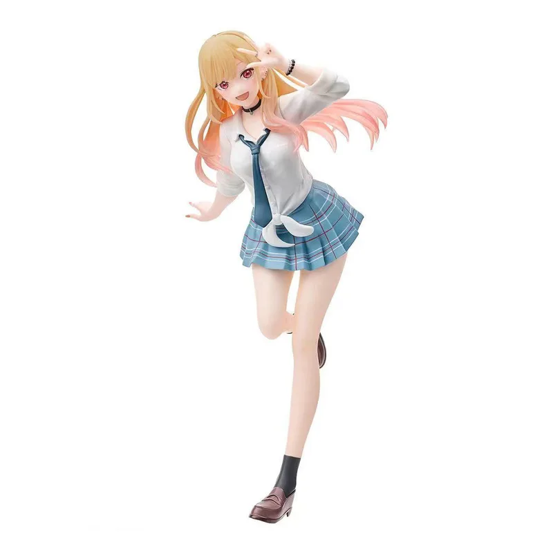 Figurine d'action Anime Kitagawa Marin 18cm, uniforme mignon pour fille, modèle de Pose debout, ornement de bureau, jouet de collection pour enfant, cadeau