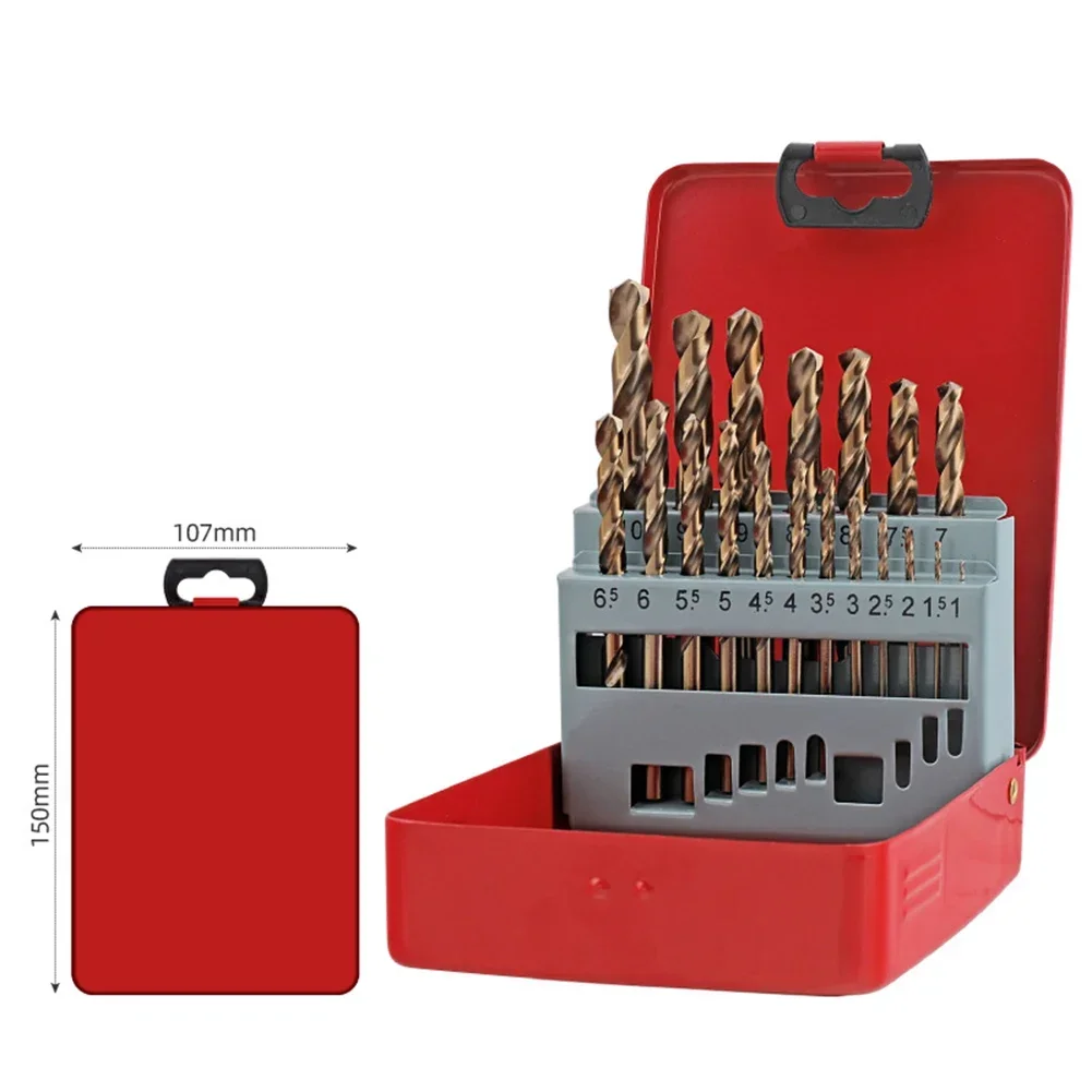 For Home Workshop HSS Drill Bit Set Drilling Machine Drilling Tool Set Convenient Storage Multiple Sizes Available For Aluminum