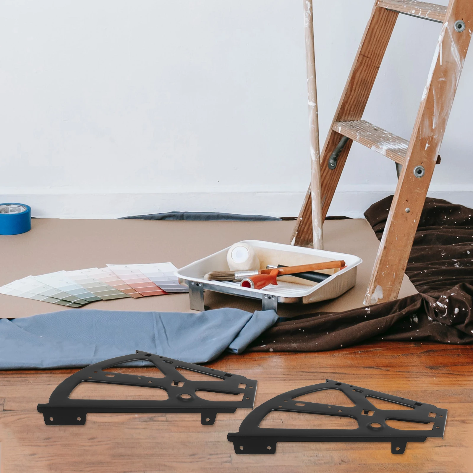 

2Pcs Shoe Drawer Hinges Concealed Flip Design Heavy-Duty Iron Hardware Black Finish Space-Saving Reliable Support