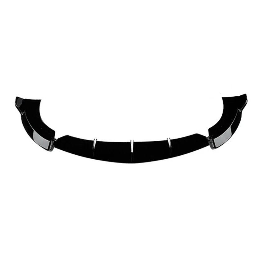 Car Front Spoiler Bumper Lip For Mercedes-Benz E-Class W213 E260 E300 E43 AMG 2016-2020 Gloss Black Lower Blade Splitter