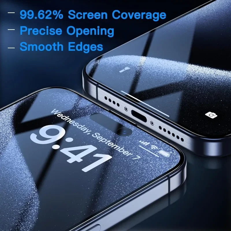 5PCS Premium Tempered Glass For iPhone 17 16 15 14 13 12 11 Pro Max Plus XR XS One-click Dust free Installation Screen Protector - Image 5