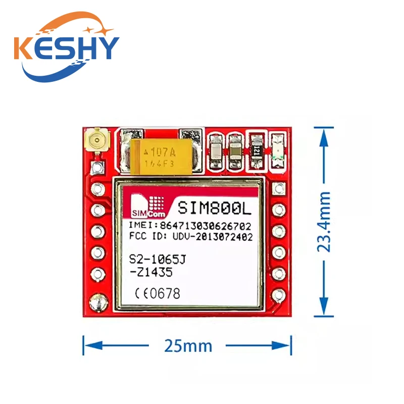 Smallest SIM800L GPRS GSM Module Micro SIM Card Core Board Quad-band TTL Serial Port