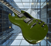 Hot Sale Army Green Electric Guitar Rosewood Fingerboard Mahogany Body 22 Tone Position Good Timbre High Quality