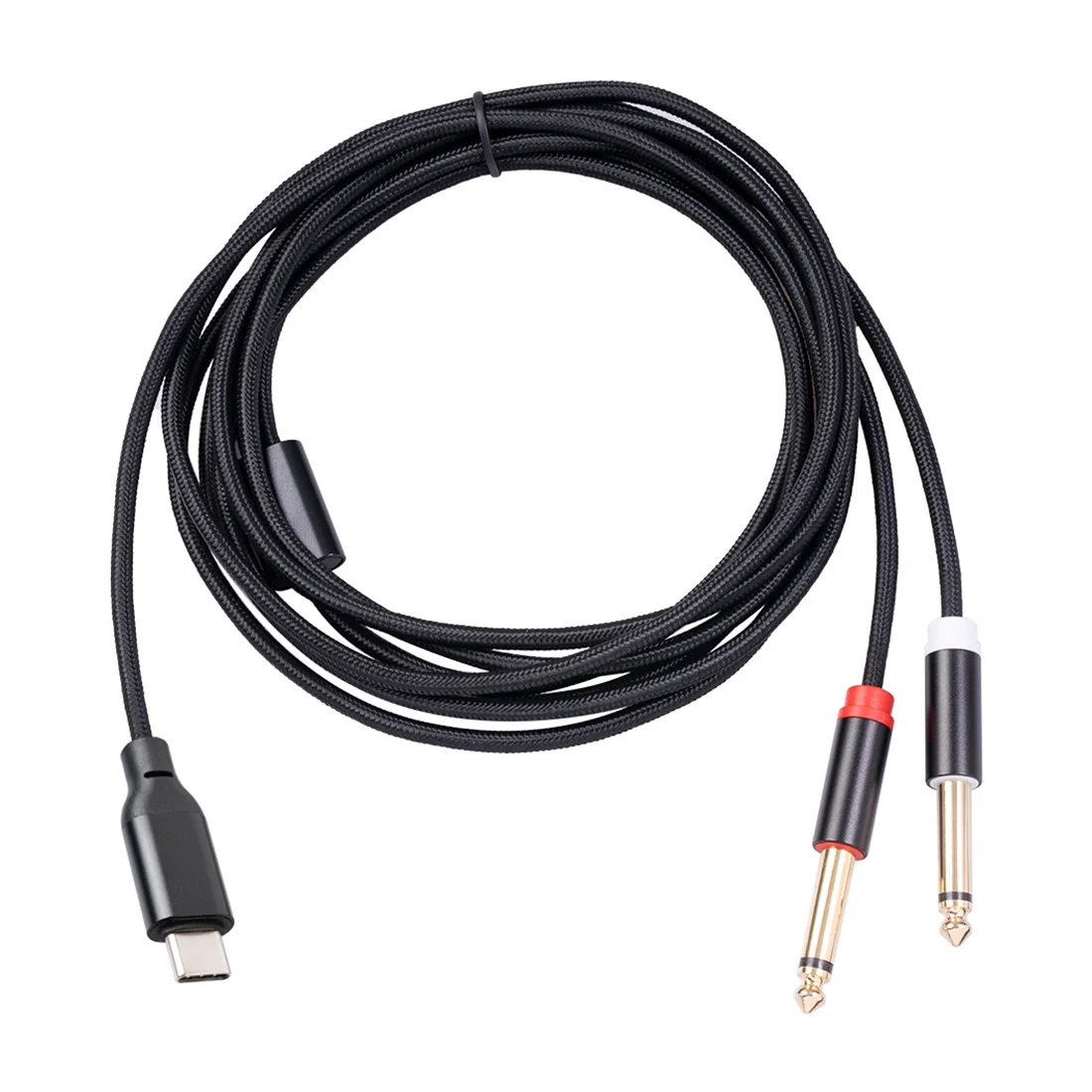 USB C To Dual 6.35Mm Audio Stereo Cable Type C To Dual 6.35Mm Audio Cord for Smartphone Multimedia Speakers,6.6Ft/2Meters