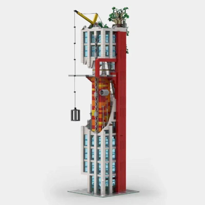 ストリートビュー モデル Moc ビルディングブロック 遺跡の中の超高層ビル テクノロジー モジュラーブロック ギフト クリスマスおもちゃ DIY セット 組み立て