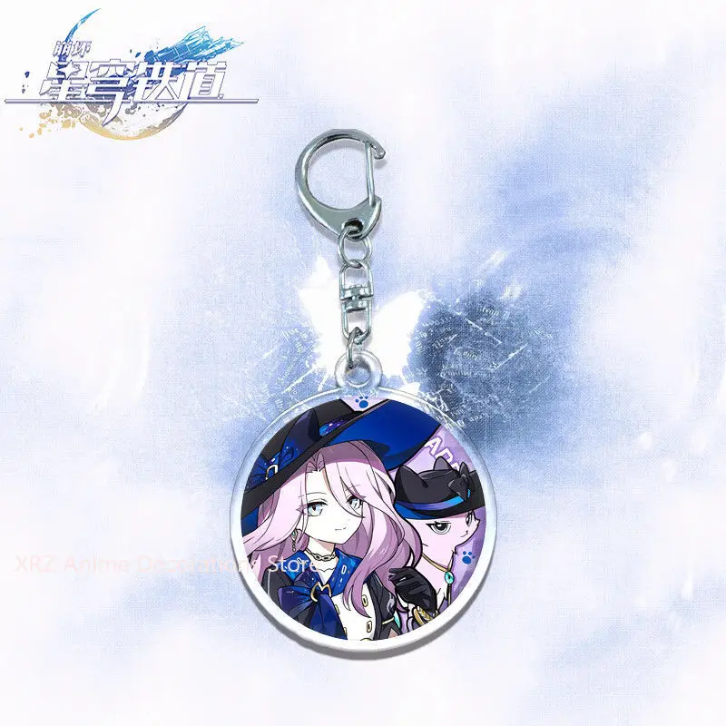 Anime honkai: star rail robin boothill chaveiro acessórios bonito saco pingente chaveiro acrílico dos desenhos animados menina mascote pingente presentes