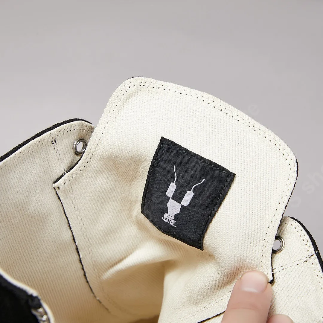 الكلاسيكية حذاء قماش أسود ماركة حذاء بوت بطول الكاحل الرجال عالية أعلى حذاء قماش النساء أحذية كاجوال Ro أحذية رياضية سستة الدانتيل يصل حذاء رياضة مسطح #6