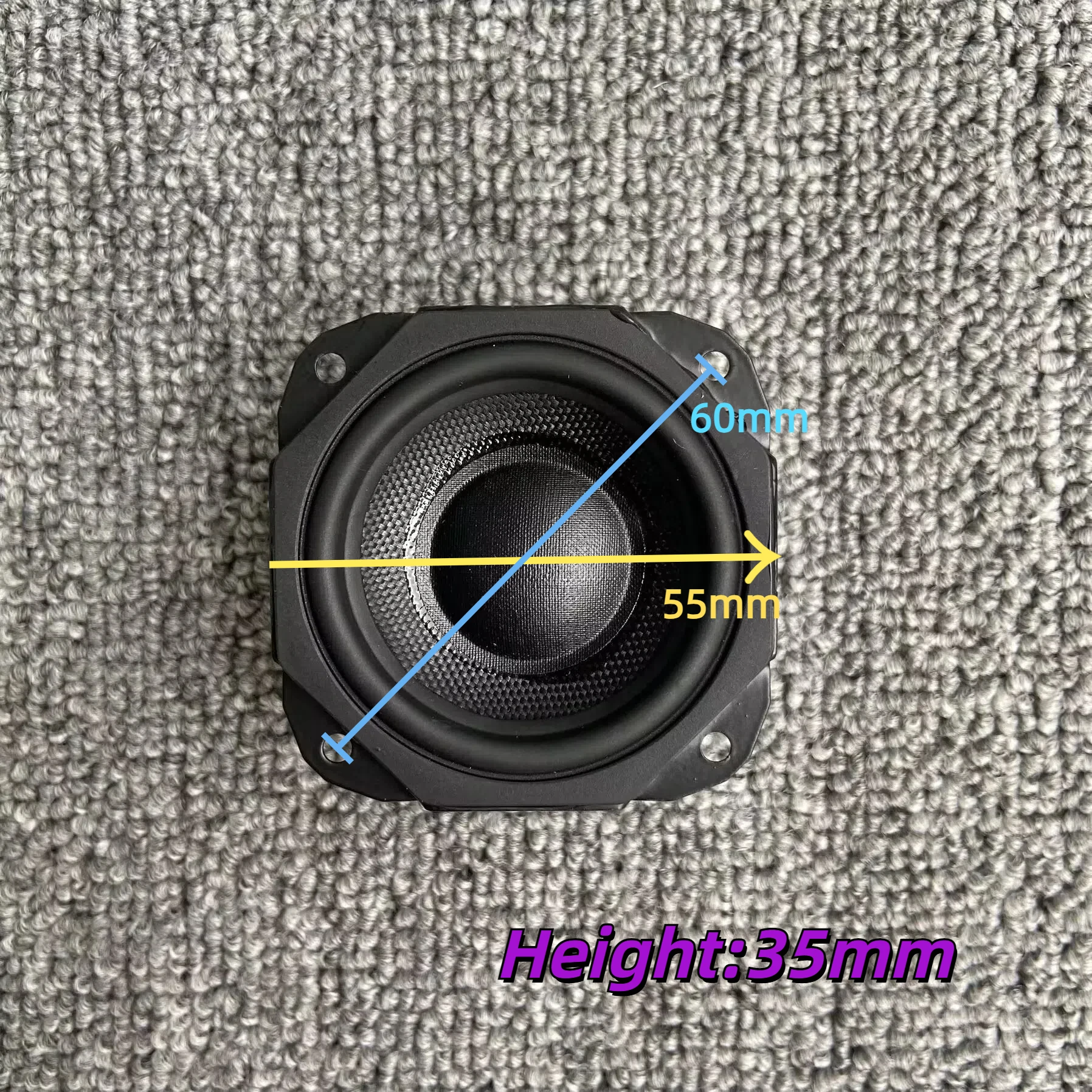 GHXAMP For Devialet 2.25 inch 55mm Neodymium Full range Speaker Carbon Fiber Cone large voice coil long stroke 4ohm 11W  2PCS