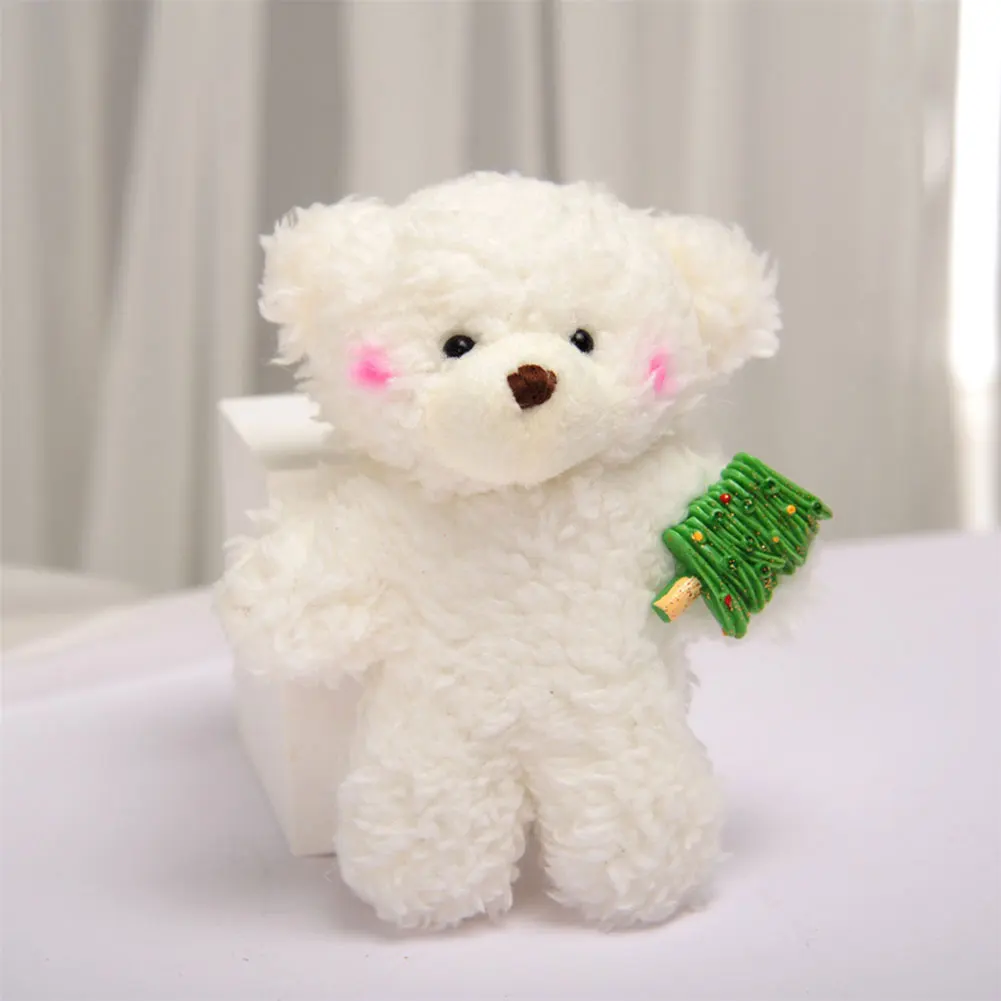 10cm/12cm Cute Bear Plush Keyring Pendant Soft Stuffed Plush Keychain Toy Backpack Pendant Birthday Gifts for Children