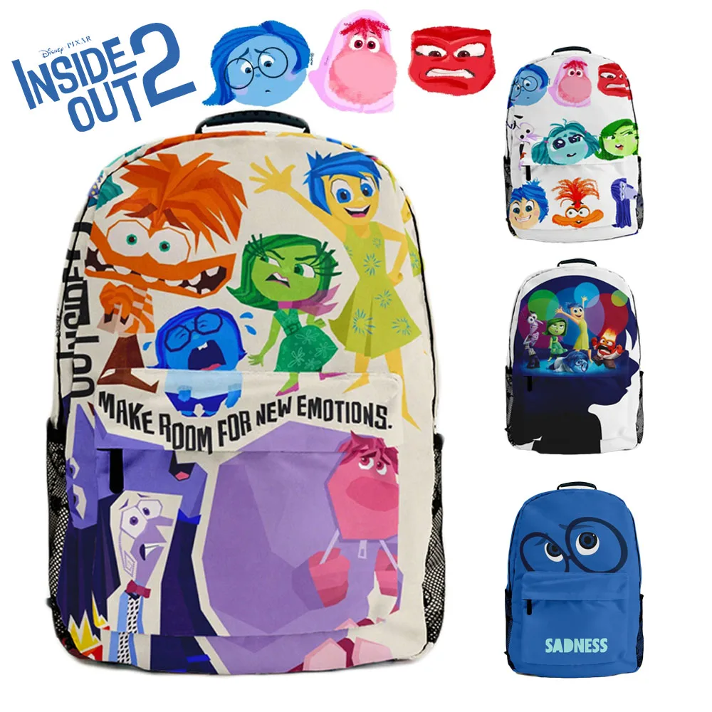

New Disney Inside Out 2 Women's Backpack Boys Girls Bookbag Bag Student Teenager Children Knapsack Schoolbag Rucksack Mochila