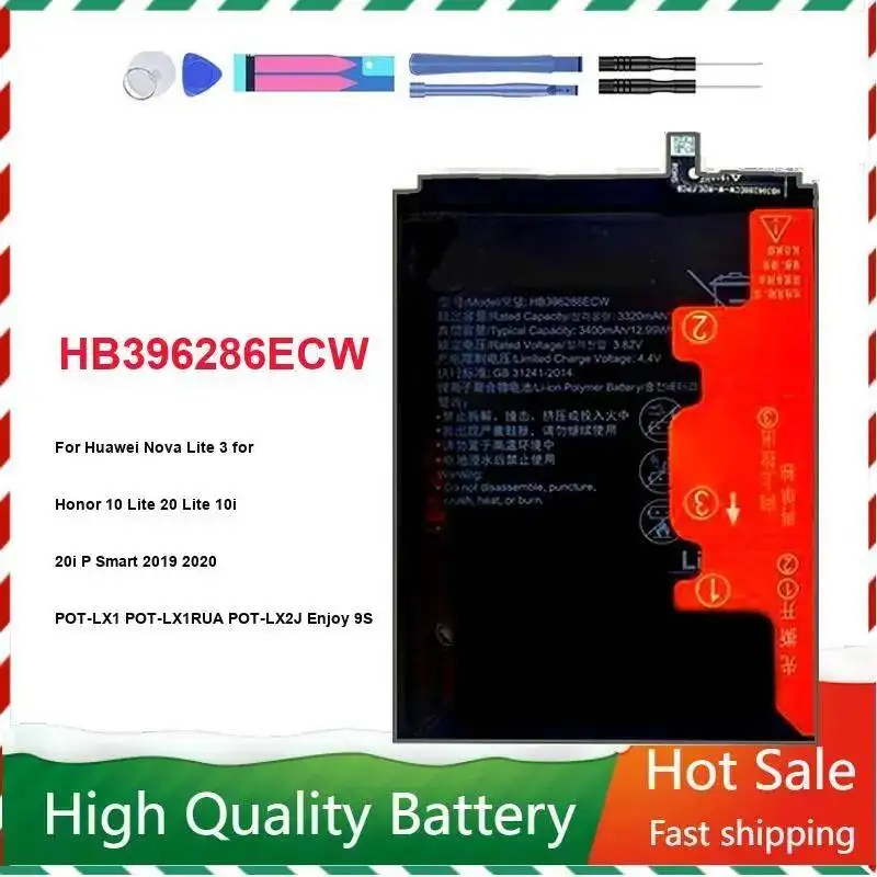 HB526488EEW HB396286ECW HB396285ECW For Huawei Nova P20 3 P Smart Z Honor 9X 10 Lite 2019 2021 Plus Pro 2020 Battery