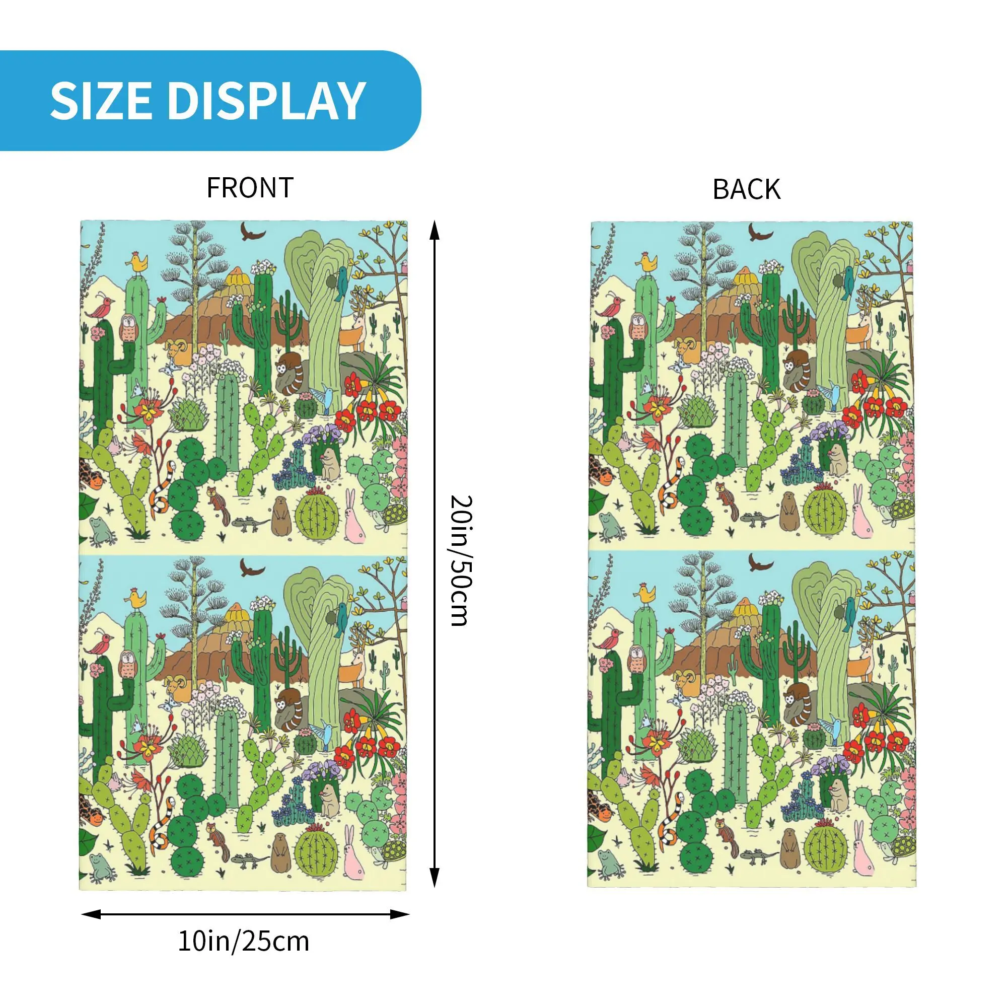 Arizona Desert Museum Bandana Neck Gaiter Gedrukt Wrap Sjaal Multifunctionele hoofddeksels Hardlopen Unisex Volwassen Wasbaar