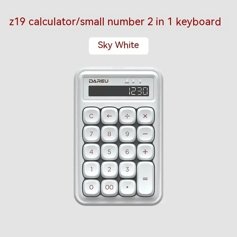 Imagem -06 - Mini Teclado Numérico Calculadoras sem Fio Teclado Mecânico Mode com Fio Bluetooth Acessório de Escritório pc 19 Chaves Dareu-z19