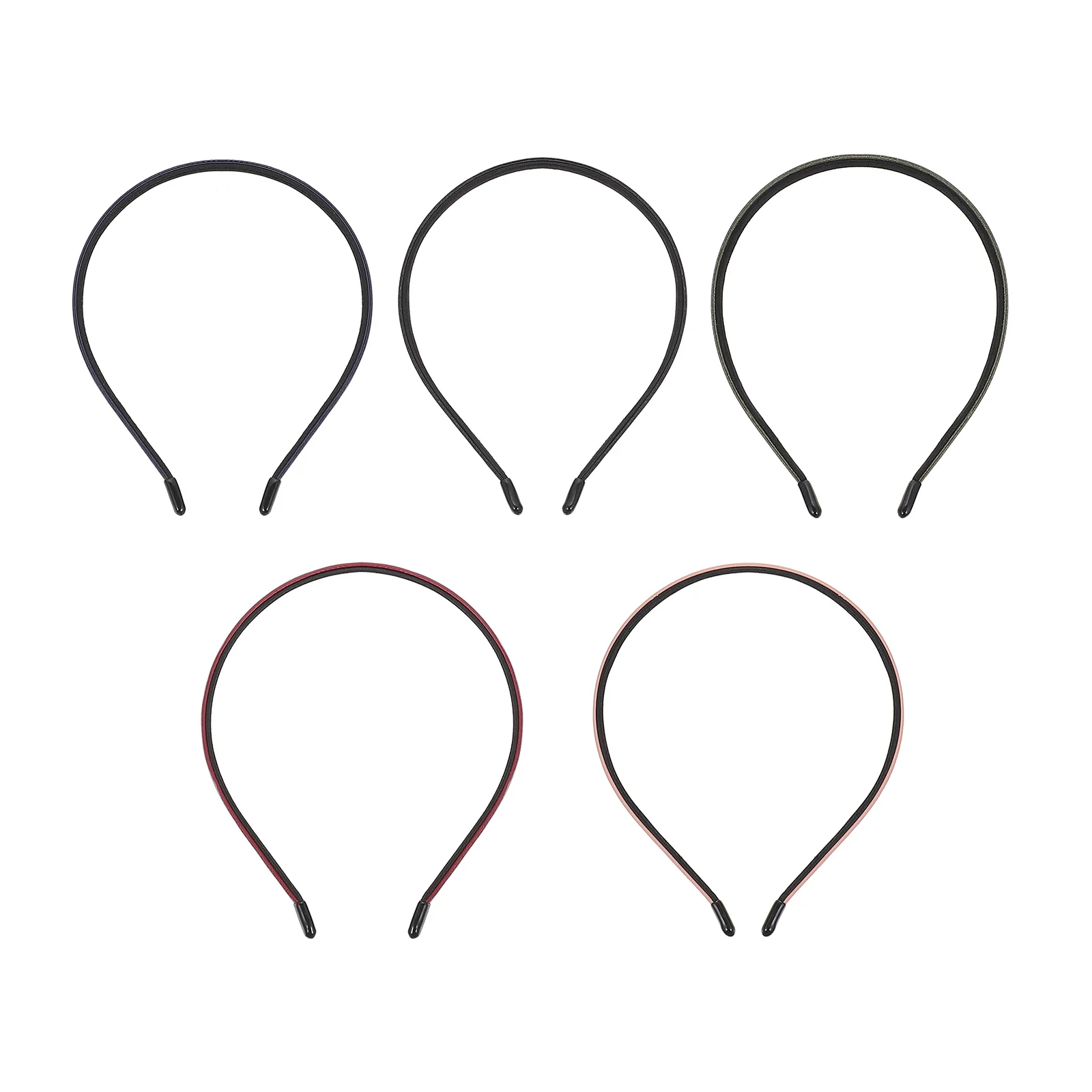 

5 шт. повязка на голову с тонким покрытием, однотонные простые обручи для волос, женская повседневная вечерние украшения для волос, повязка на голову