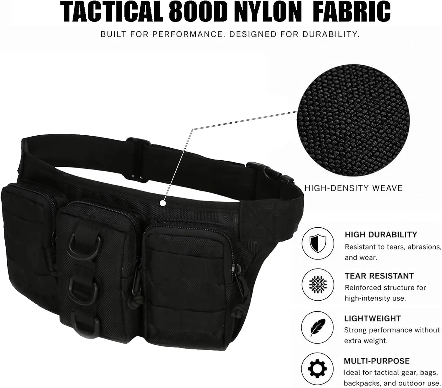 Waterproof Oxford Men Fanny Pack Tactical Military Army Waist Bag Hiking Outdoor Camping Shoulder Bum Belt Bum Sport Waist Bags