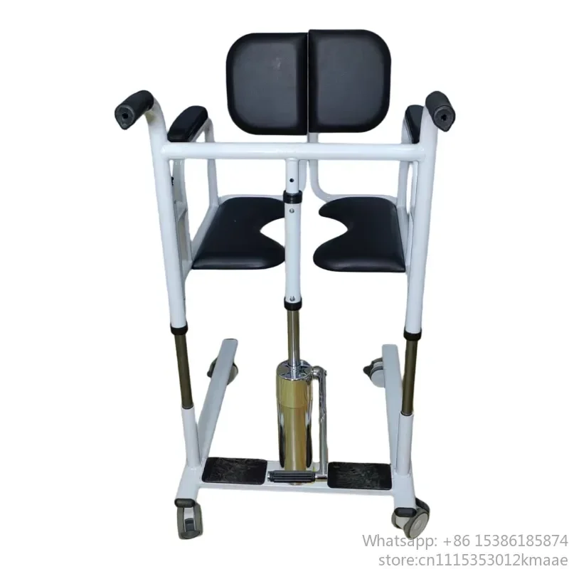 Vequyn Transfer wheelchair Hydraulic Lift Commode for Elderly & Disabled Patients, 120kg Capacity, Adjustable Height, Bath & Toi