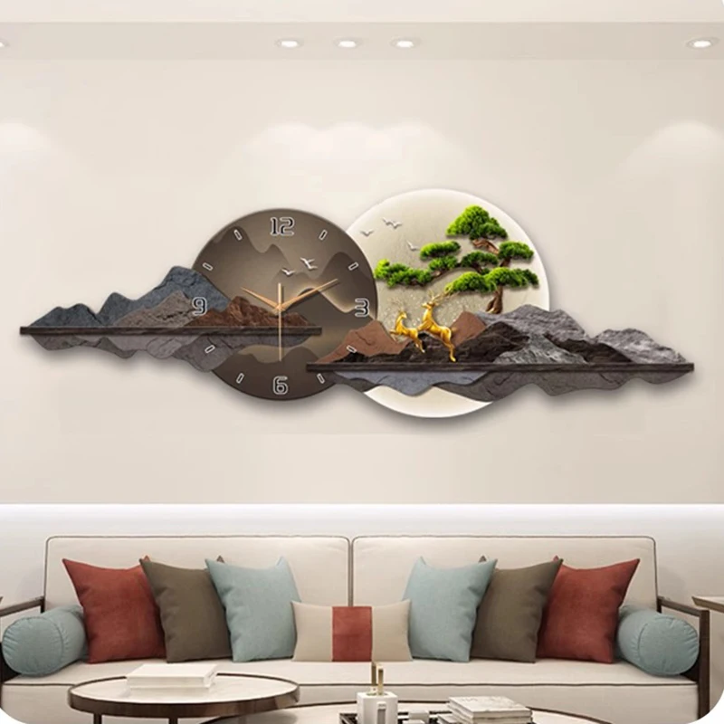 

Art Mural Wall Clocks Luxury Mechanism Minimalist Nordic Fashion Wall Watch Creative Aesthetic Horloge Living Room Decoration