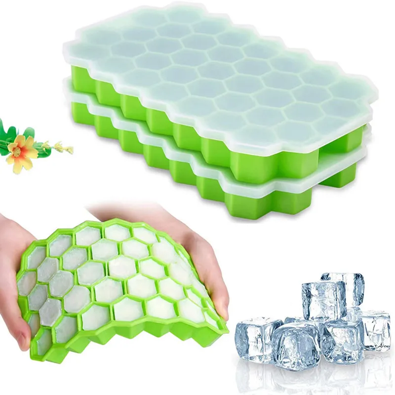 Bandeja de cubitos de hielo creativa, molde de cubitos de hielo de silicona para máquina de hielo para congelador de verano, aparatos de cóctel de whisky para accesorios de cocina