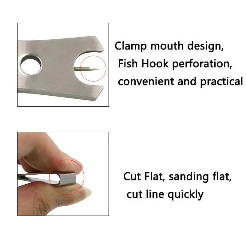Multi-Functional Fishing Line Clipper Stainless Steel Nipper Line Cutter Mini Wire Clipper For Braid/Mono Portable Hook Scissors