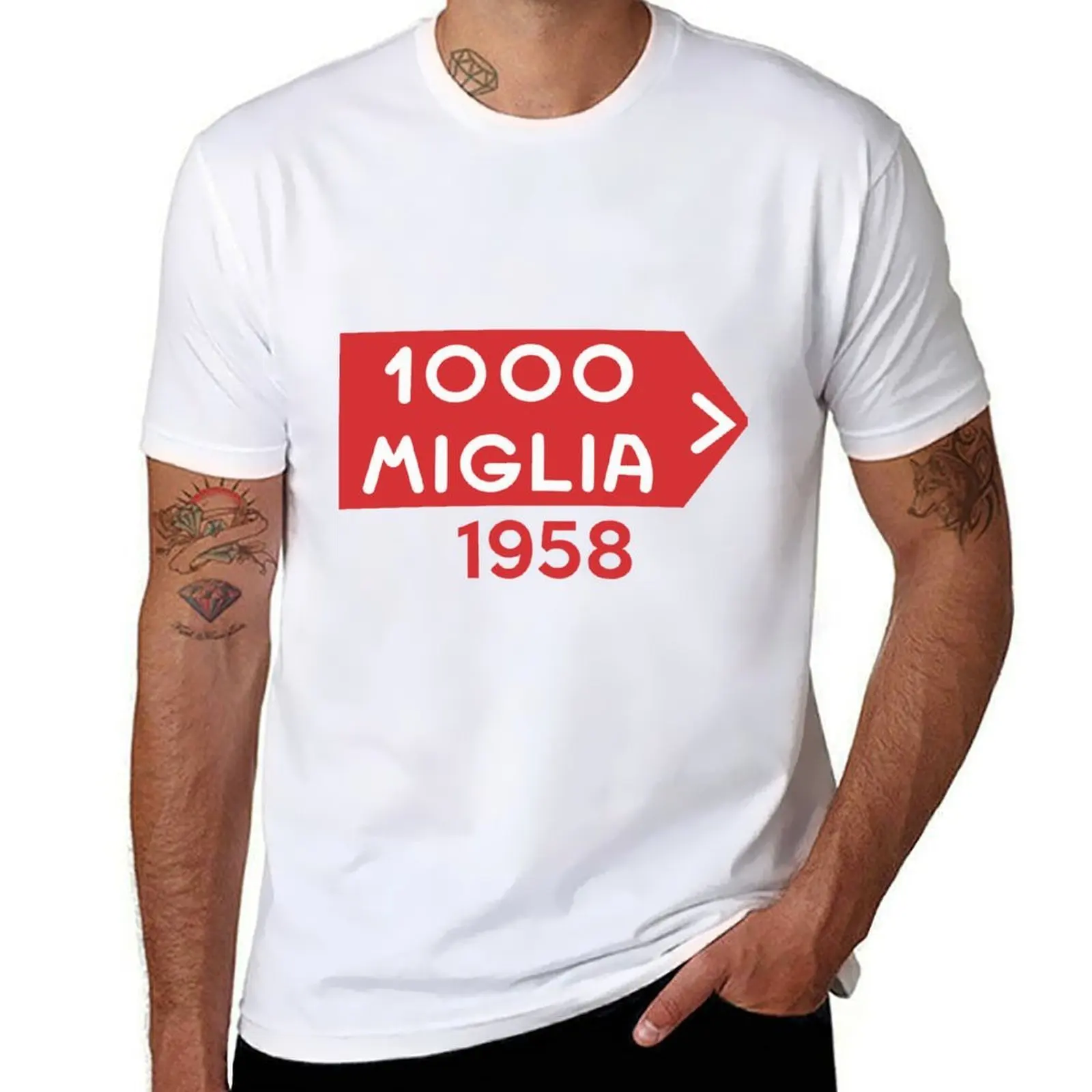 

Mille Miglia (1000) 1958 T-Shirt t shirts for man pack cotton man t shirt designer T-Shirt
