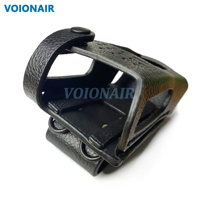 VOIONAIR-funda de transporte de cuero genuino suave para Motorola GP338D + Radio bidireccional