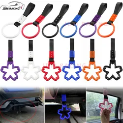 JDM RACING Train Bus Handle Hand Strap Ring Flowers Styling Drift Charm Strap Drift Auto Access Car Tow Trailer Hole Decoration