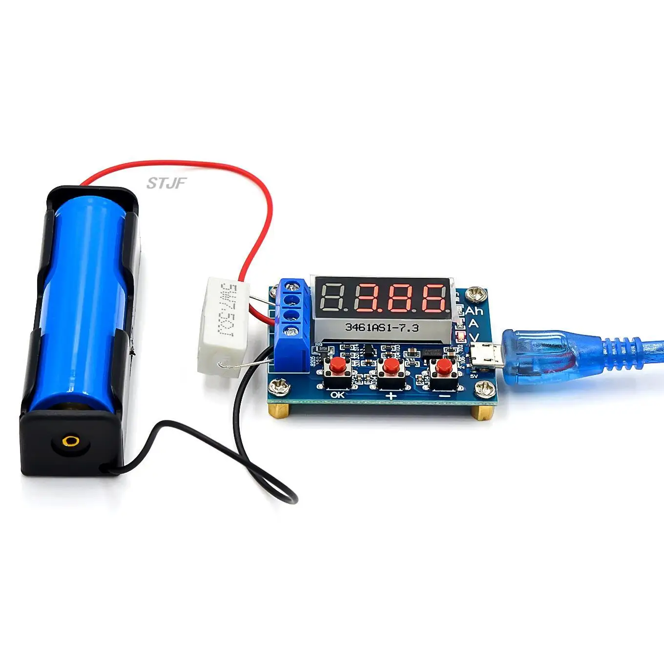 1.2v 12v 18650 ZB2L3 Li-ion Lithium Battery Capacity Tester + Resistance Lead-acid Battery Capacity Meter Discharge Tester