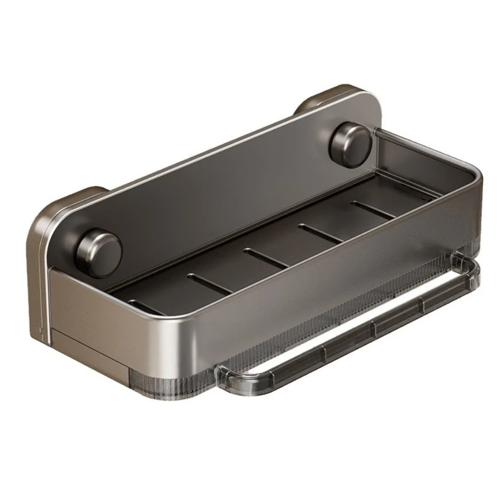 

Настенный держатель для губки и тряпок из космического алюминия с присоской, водонепроницаемый, с поддоном для воды, без сверления