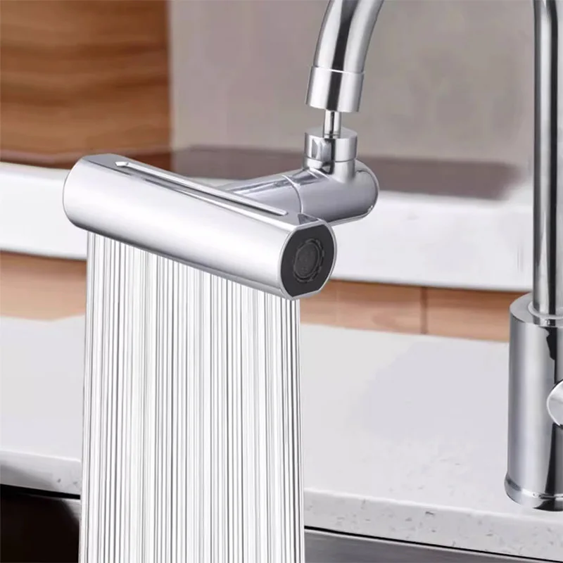 Universal Faucet Raindance Nozzle Waterfall Rotating Four-stop Anti-splash Water Artifact Kitchen Hot and Cold Faucet Extender