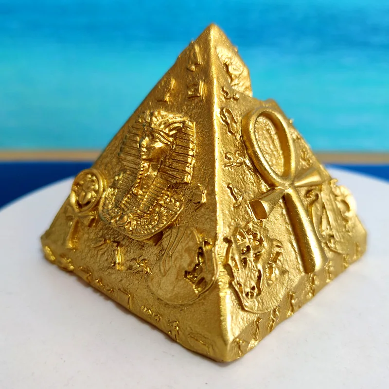 7.5×7.5×7.5cm Egyptian Khufu Pyramid Sand Table Accessories Mausoleum Building Model Home Decoration for Living Room Decore - Image 2